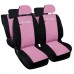 Coprisedili Auto Compatibili Panda Hybrid 2021 Versione 60 E 40 Rosa Nero